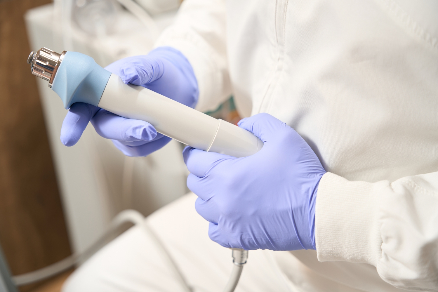 Patient receiving Shockwave Therapy for Pain Relief in Charlotte NC