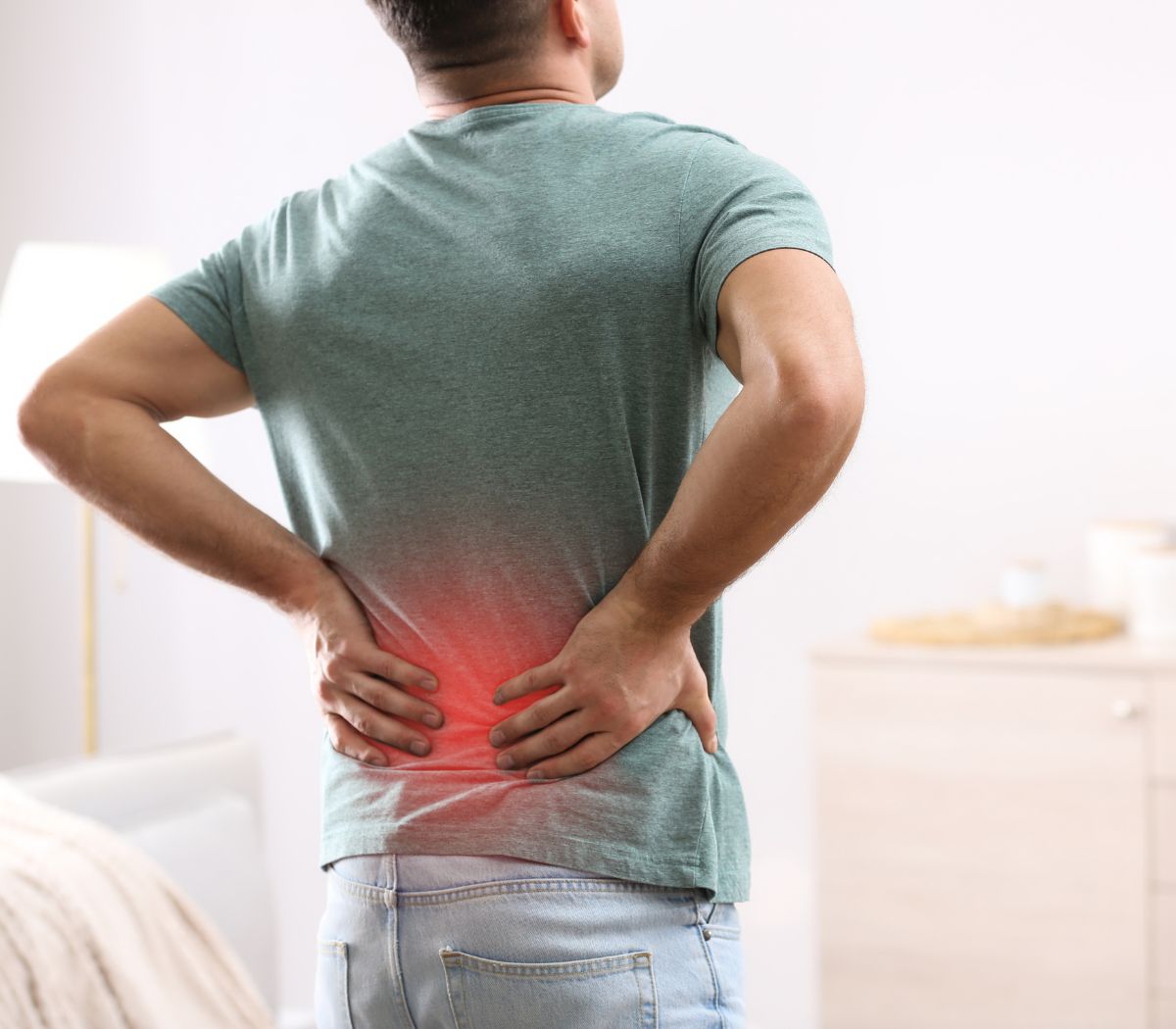 Patient receiving non-surgical back pain treatment in Charlotte, NC